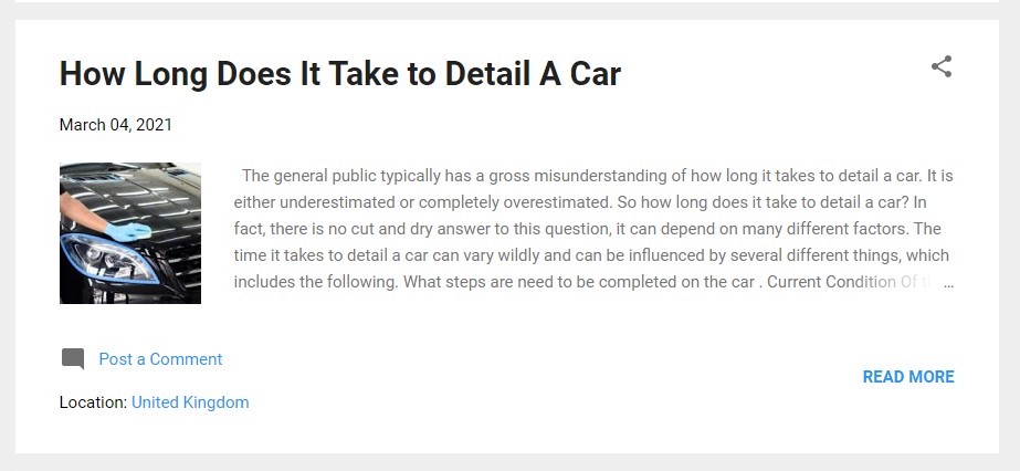 How Long does it take to detail a car (2) How Long does it take to detail a car (2)